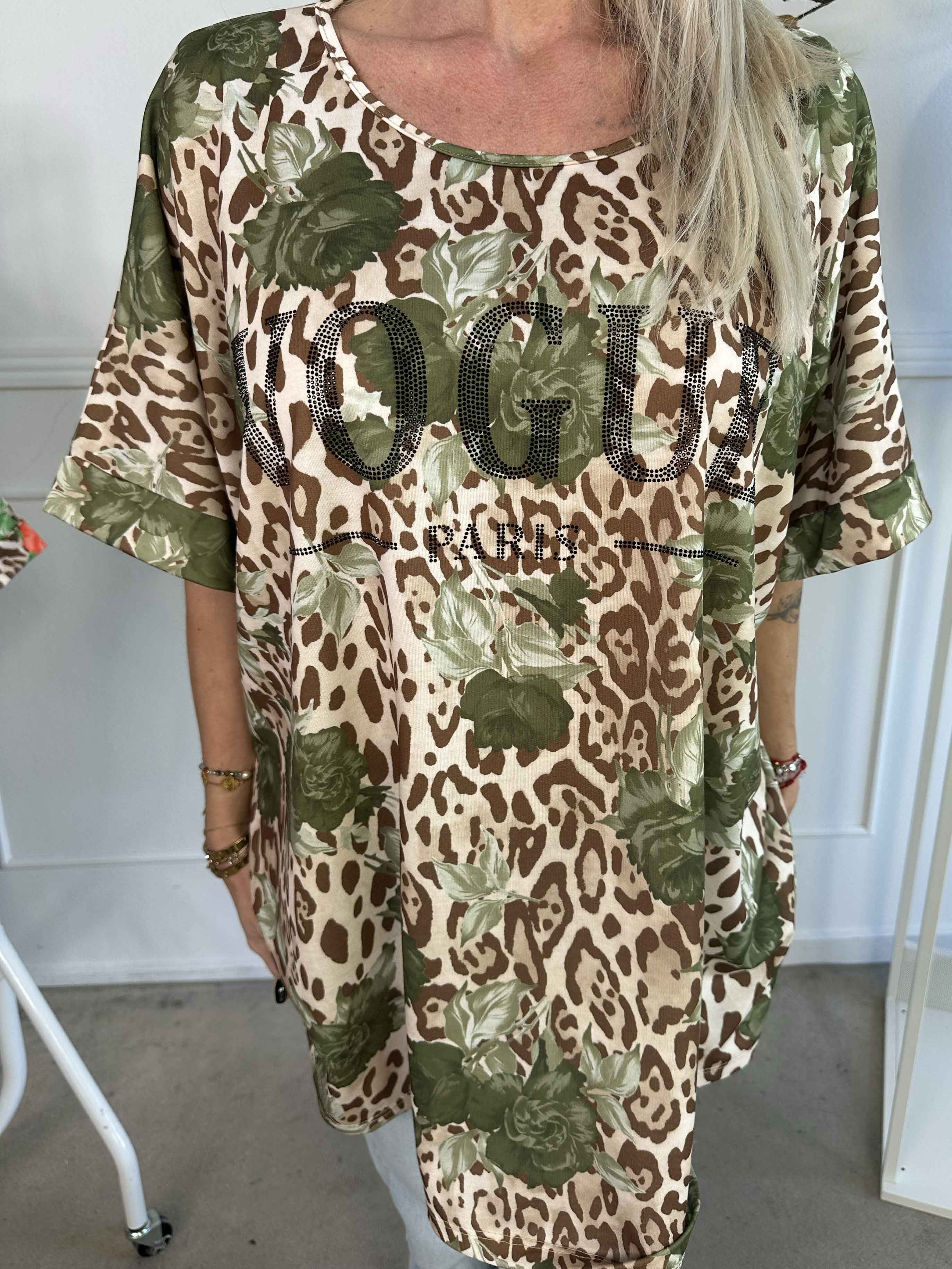 Mintu Leo - T-shirt i mjuk bomull med leopardtryck